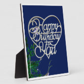 パーソナライズされた誕生日ギフト卓上 フォトプラーク (側面)