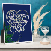 パーソナライズされた誕生日ギフト卓上 フォトプラーク (側面)