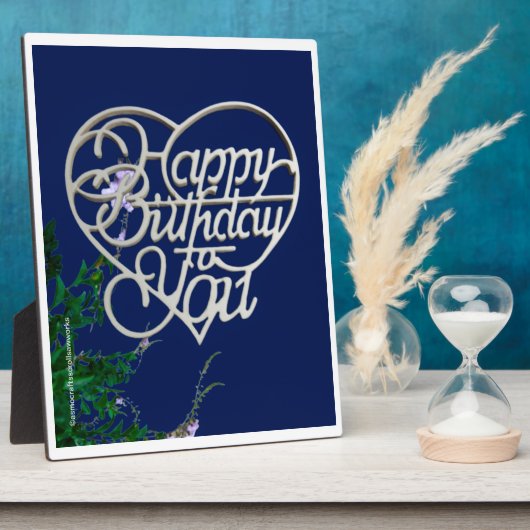 パーソナライズされた誕生日ギフト卓上 フォトプラーク (側面)