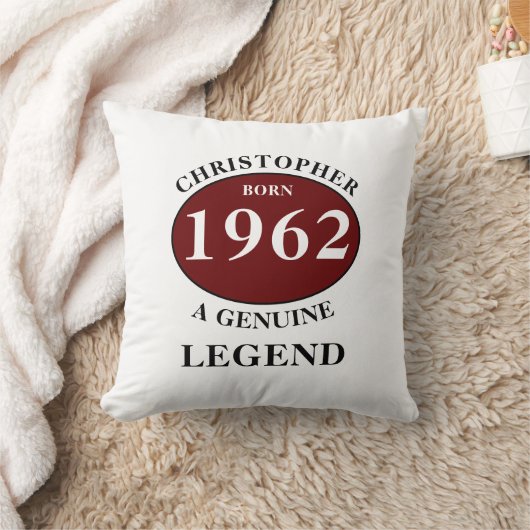 パーソナライズされた誕生日ギフト名の追加年生まれ クッション (ブランケット)