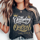 パーソナライズされた誕生日クイーンカスタム一致パーティー Tシャツ<br><div class="desc">スタイルで誕生祝いに入ろうパーソナライズされたと誕生日クイーンマッチングパーティーTシャツ – クイーンとチームのための完璧な服装！おもしろいとファッショナブルなお祝いのために設計されたスクリプトマッチング誕生日パーティーシャツは、家族の写真、誕生日グループの外出、または女の子の誕生日の旅行に最適。詳細に注意を払って制作されたこの誕生日クルーや分隊シャツは、単なる衣服ではなく、団結とお祝いの声明である。黒と金ゴールドのテーマは、祭りに優雅なtouchを追加し、これらの大人の誕生日パーティーシャツは任意の誕生日のbashのためのスタイリッシュ汎用性と選択肢を作る。あなたは誕生日クイーンクルーのシャツや誕生日カスタムの分隊のシャツを探すかどうか、このティーはあなたの表現スタイルのための理想的なキャンバスユニークである。名前、日付、または特別なメッセージでカスタマイズして、誕生日クルー全体に対してユニークな記念の画像を作成する。声明を作はっきりしたり、私たちの誕生日クイーンのパーティーのマッチングTシャツと日の女王が誰であるかを知らせなさいパーソナライズされた – 黒と金ゴールドのスタイルでファッションとお祝いの完璧なブレンド！</div>