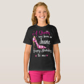 パーソナライズされた誕生日クイーンハッピーバースデー Tシャツ (正面フル)