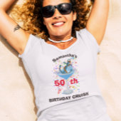 パーソナライズされた誕生日クルーズカクテルいかり Tシャツ