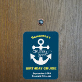 パーソナライズされた誕生日クルーズスクワッドいかり マグネット