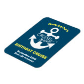 パーソナライズされた誕生日クルーズスクワッドいかり マグネット (左側)