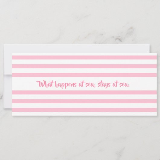 パーソナライズされた誕生日クルーズボーディングパス招待状 (裏面)