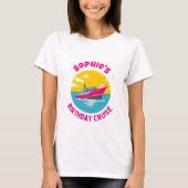 パーソナライズされた誕生日クルーズ Tシャツ (正面)