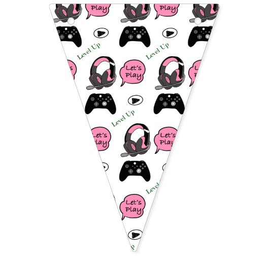 パーソナライズされた誕生日ゲームをテーマにした バンティングフラッグ (第2の旗)