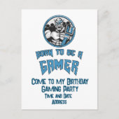 パーソナライズされた誕生日ゲームパーティー インビテーションポストカード (正面)