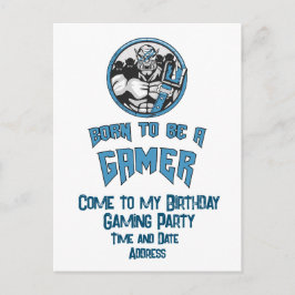 パーソナライズされた誕生日ゲームパーティー インビテーションポストカード