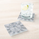 パーソナライズされた誕生日コースターエレガントズ ガラスコースター (アングル)