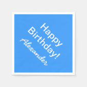 パーソナライズされた誕生日ナプキンカスタムの色 スタンダードカクテルナプキン (正面)
