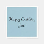 パーソナライズされた誕生日ナプキンス – 任意の色とフォント スタンダードカクテルナプキン (正面)
