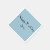 パーソナライズされた誕生日ナプキンス – 任意の色とフォント スタンダードカクテルナプキン (角)