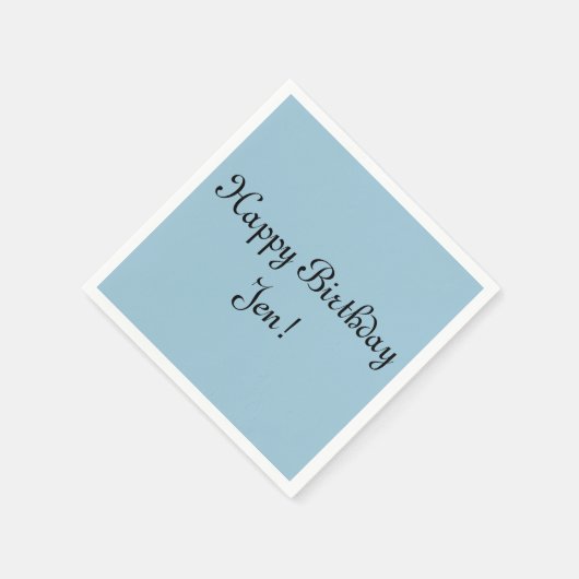 パーソナライズされた誕生日ナプキンス – 任意の色とフォント スタンダードカクテルナプキン (角)