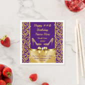 パーソナライズされた誕生日ナプキン、色の変更 スタンダードカクテルナプキン (インサイチュ)