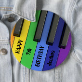 パーソナライズされた誕生日バッジ – 誕生日ピアノ 缶バッジ (インサイチュ)