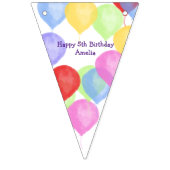 パーソナライズされた誕生日バルーンパーティー バンティングフラッグ (第2の旗)