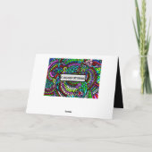 パーソナライズされた誕生日パターファンキーン カード (裏面)