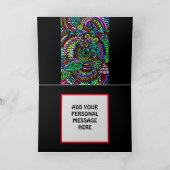 パーソナライズされた誕生日パターファンキーン カード (内部)