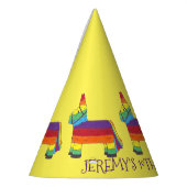 パーソナライズされた誕生日パーティーの好意レインボーピナータ パーティーハット (左)