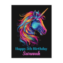 パーソナライズされた誕生日パーティーユニコーンファンタジー