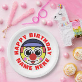 パーソナライズされた誕生日ピエロ ペーパープレート (パーティー)