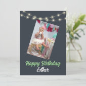 パーソナライズされた誕生日フォトカード シーズンカード (スタンド正面)