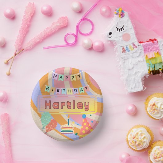 パーソナライズされた誕生日プレート, 10誕生日プレート ペーパーボウル (パーティー)