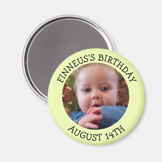 パーソナライズされた誕生日リマインダー磁石 マグネット (正面/裏面)