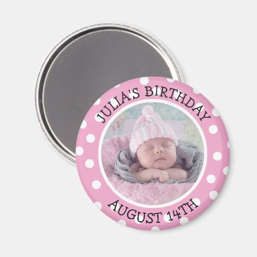 パーソナライズされた誕生日リマインダー磁石 マグネット (正面/裏面)