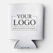 パーソナライズされた誕生日レトロビンテージ モダンロゴ 缶クーラー (正面)