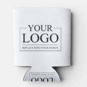 パーソナライズされた誕生日レトロビンテージ モダンロゴ 缶クーラー (裏面)