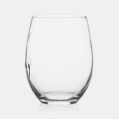 パーソナライズされた誕生日ワイングラス ステムなしワイングラス (左)