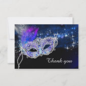 パーソナライズされた誕生日仮装パーティー サンキューカード (正面)