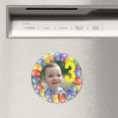 パーソナライズされた誕生日円磁石 マグネット (インサイチュ (食洗機))