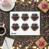 パーソナライズされた誕生日写真シール ラウンドシール