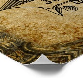 パーソナライズされた誕生日写真テンプレートヴィンテージレトロ ポスター (角)