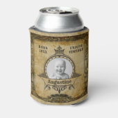 パーソナライズされた誕生日写真テンプレートヴィンテージレトロ 缶クーラー (缶裏面)