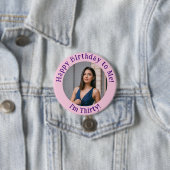 パーソナライズされた誕生日写真、写真バッジ 缶バッジ (インサイチュ)