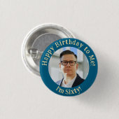 パーソナライズされた誕生日写真、写真バッジ 缶バッジ (正面&裏面)