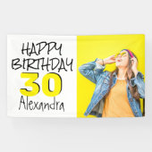 パーソナライズされた誕生日写真 横断幕 (横)