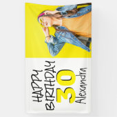 パーソナライズされた誕生日写真 横断幕 (縦)