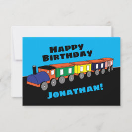 パーソナライズされた誕生日列車カード サンキューカード
