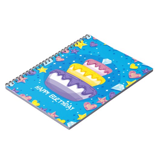 パーソナライズされた誕生日前向き年プランナー ノートブック (左側)