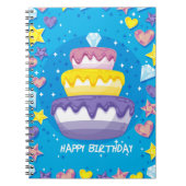 パーソナライズされた誕生日前向き年プランナー ノートブック (正面)