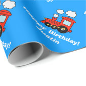 パーソナライズされた誕生日包装紙 | おもちゃ列車 ラッピングペーパー (ロールコーナー)