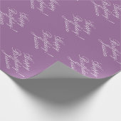 パーソナライズされた誕生日包装紙 |ラベンダー ラッピングペーパー (角)
