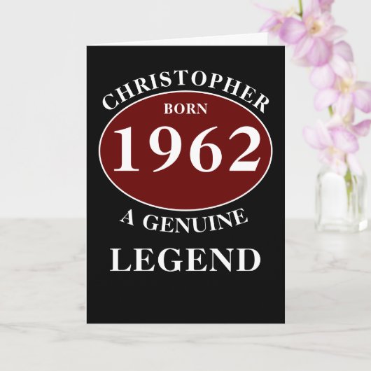 パーソナライズされた誕生日名の追加年モノグラ生まれム カード (蘭)