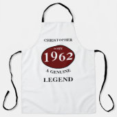 パーソナライズされた誕生日名の追加年生まれパーティー エプロン (正面)